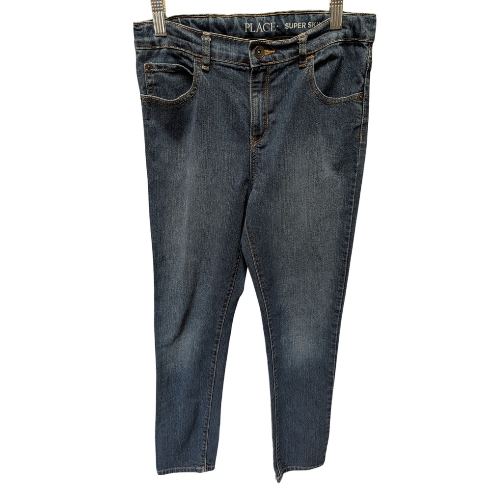 The Children's Place Super Skinny Jeans Kids Size 14 Blue Excellent Dark Wash